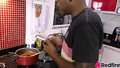 homemade dinner ends with juicy anal pounding and creampie dessert
