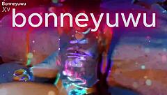 bonneyuwu the cute argentinian teen masturbates her tight pussy on bed in skirt