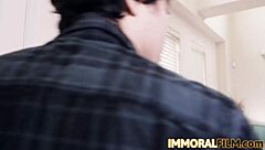 Chubby Asian Mum Shares Bed Titty Fuck on First Date