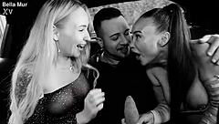 Guy picks up two sluts fucks them in taxi