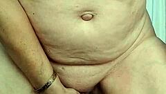 naughty housewife orgasms on huge dildo toy