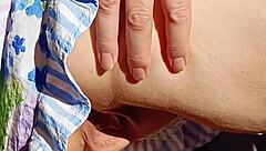 Mature Blonde Wife Gapes Huge Pussy Lips