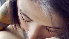 Blowjob Swallows Cum for Cuckold Roommate!