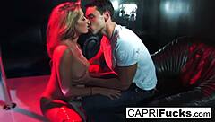 Sexy stripper Capri fucks hung customer's cock