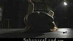 innocent blondes bound and whipped in brutal public bdsm show