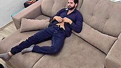 home from work ripping clothes jerking monster cock for neighbor