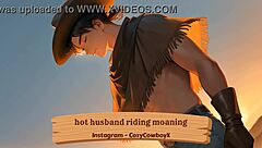 husband moans wildly as she rides