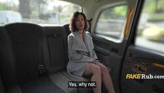 french ebony sneaks backseat cowgirl ride to cheat fast in taxi