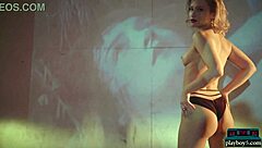 big round ass blonde milf polina strips teasing in playboy convertible