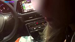 Huge Ass Wife Flashes Cuckold Hubby in Traffic to Carnival