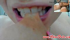 fat tits bounce wildly during her squirting webcam masturbation frenzy