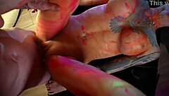 i relaxed fully in the massage and took cum on my belly