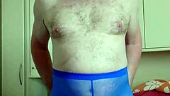 blue leggings spa massage turns naked and wild!