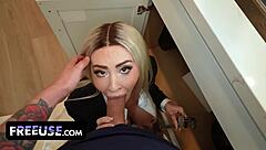 Big Tits Pornstar Rides Monster Cock in Kitchen