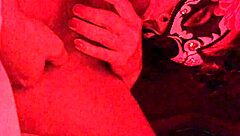 redhead milf massages cock then sucks cum dripping from mouth