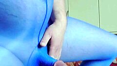 blue leggings spa massage turns naked and wild!