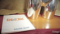 Milf's open house ass dildo tease