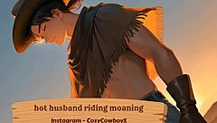 husband moans wildly as she rides