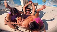 rimming dirty asses in rough bisexual threesome face sucking humiliation