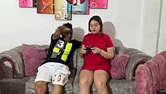 My horny stepsis surprises me gaming demands hard fuck trade