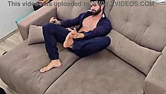 home from work ripping clothes jerking monster cock for neighbor