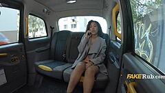 french ebony sneaks backseat cowgirl ride to cheat fast in taxi