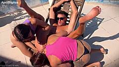 rimming dirty asses in rough bisexual threesome face sucking humiliation