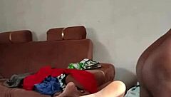 Damn, ebony wife takes intense backshots on her ass early morning before work!