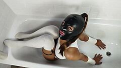 Bathtub Slave Mask Face Fuck Deepthroat