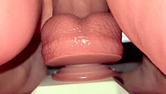 Tiny redhead wife rides old huge cock hard and deep!