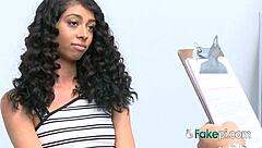 Curly Shoplifter Rides Guard's Cock Super Tight