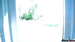 horny milf seduced into deep blowjob by eager young stud