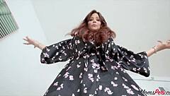 horny milf seduced into deep blowjob by eager young stud