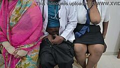 Indian student endures hard doctor fuck before mother