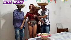 gangbang party wild anal pounding latina amateurs tits bouncing orgasm frenzy