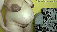 oops look how big my belly swollen from that creampie inside me just once cuckold pov tease