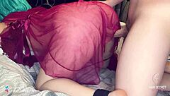 gorgeous big ass bent over in red dress takes rough pounding