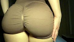 Roommate CUMS on Fitness Girl's Oiled Ass