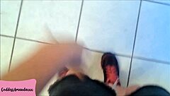 stay at my feet... while i piss, toilet dog! 😩