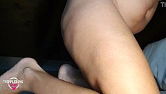 nippleringlover stretches extreme pierced nipples and wet pussy in bed