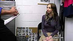 perky nerd steals cock then gets bent over fucked hard