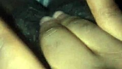 Ebony small tits babe masturbates wet solo pussy