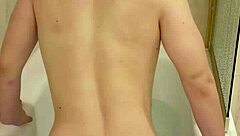 Jessica's steamy bath teases with big ass curves intimately