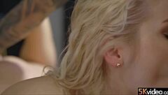 Perfect Blonde Babe Sharon White Takes Sloppy Creampie Load!