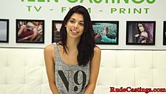 Young Petite Amateur Bound And Doggystyled Rough In BDSM Casting Closeup