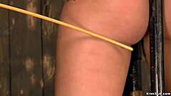 Blonde bound backbend whipped choking deepthroat in kinky bdsm pain?