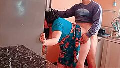 bbw latina housewife caught bending over for kitchen doggystyle