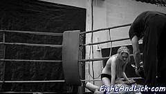 Bigtitted Eurobabe Wrestles Shaved Lesbian Pussy