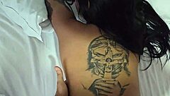 stepsis sucks and rides my cock after friend's tasty tip