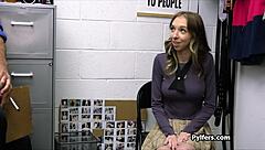 perky nerd steals cock then gets bent over fucked hard